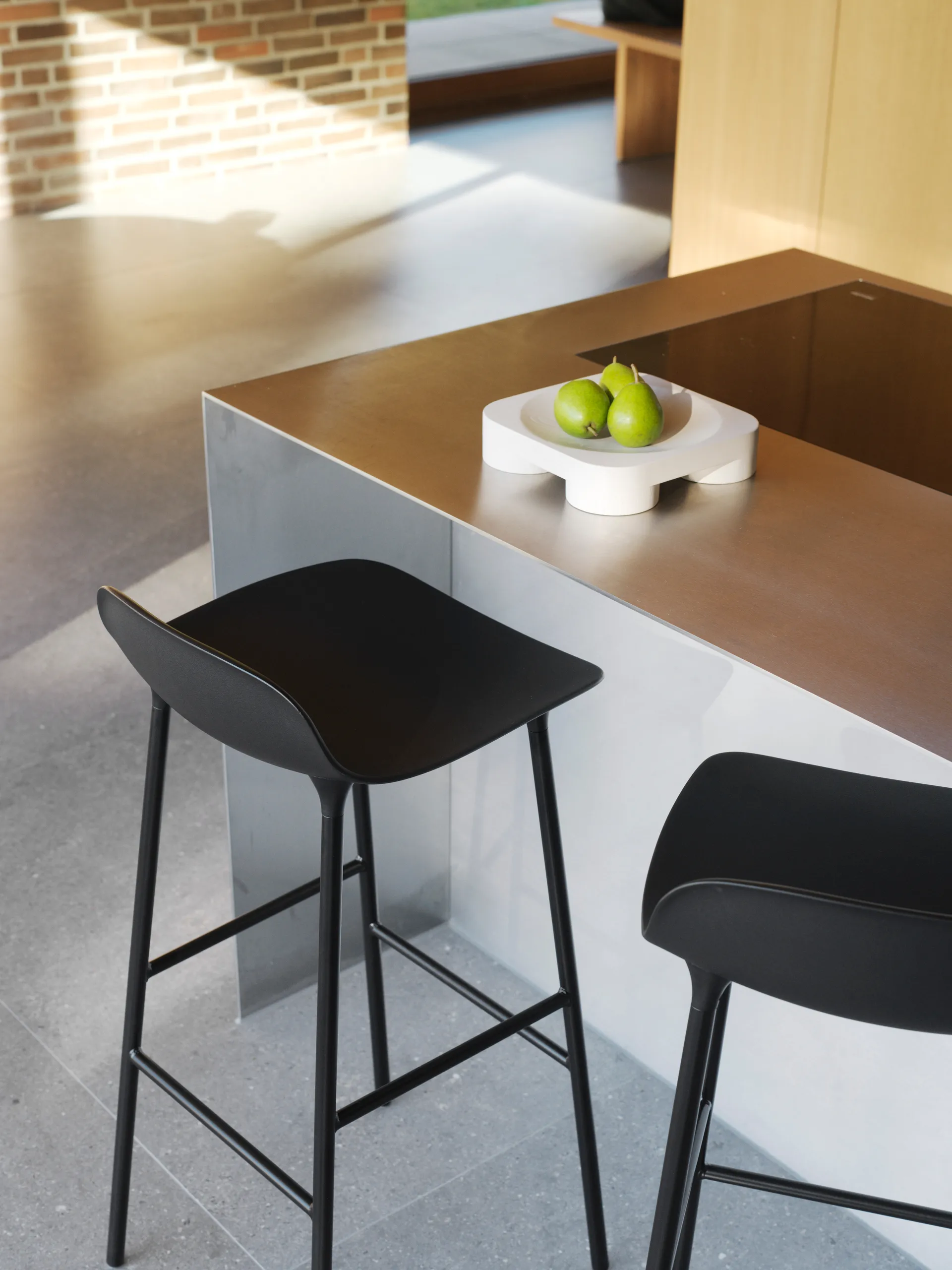 Form Chair barstol med metalben, Sort, 2 stk. Normann Copenhagen