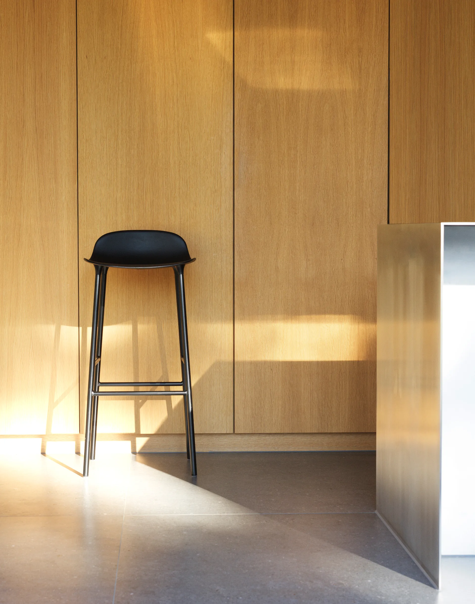 Form Chair barstol metalben, Sort Normann Copenhagen