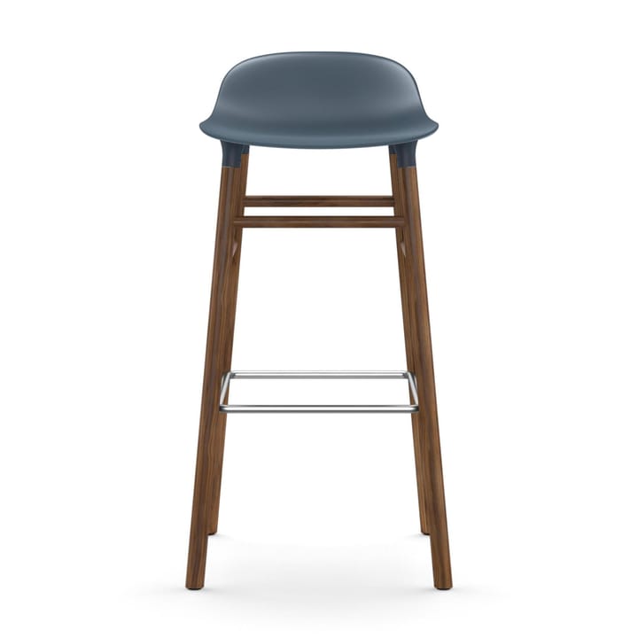 Form Chair barstol valnøddeben, blå Normann Copenhagen