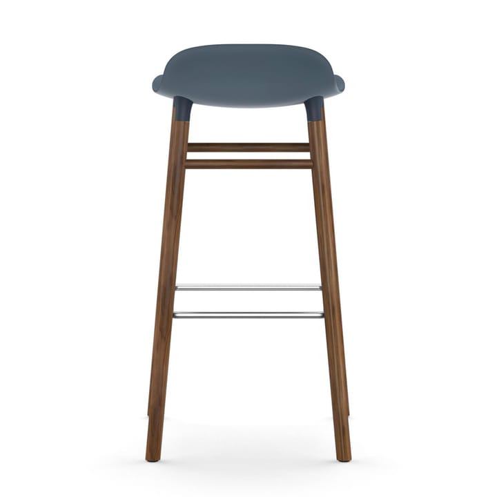 Form Chair barstol valnøddeben - blå - Normann Copenhagen
