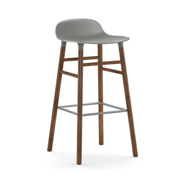 Form Chair barstol valnøddeben - grå - Normann Copenhagen