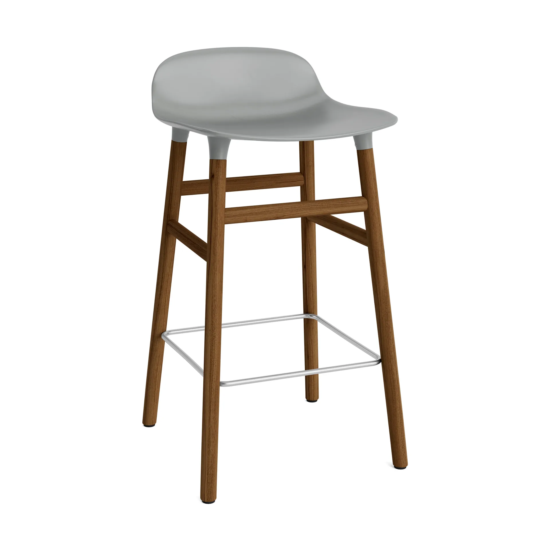 Form Chair barstol valnøddeben, grå Normann Copenhagen