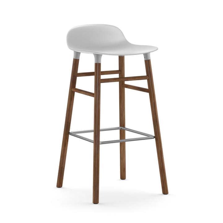 Form Chair barstol valnøddeben - hvid - Normann Copenhagen