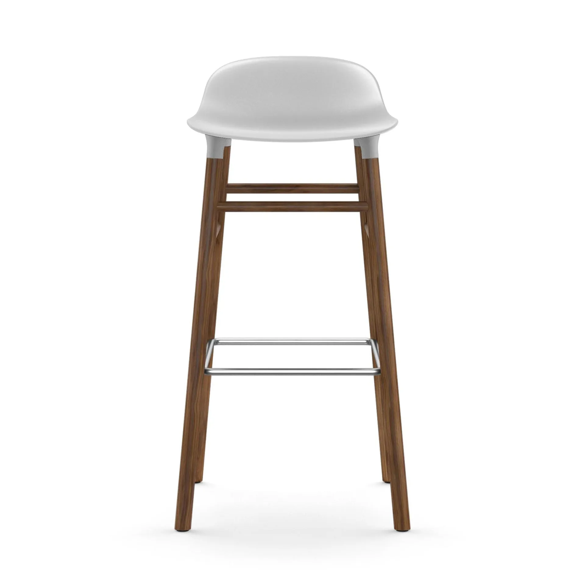 Form Chair barstol valnøddeben, hvid Normann Copenhagen