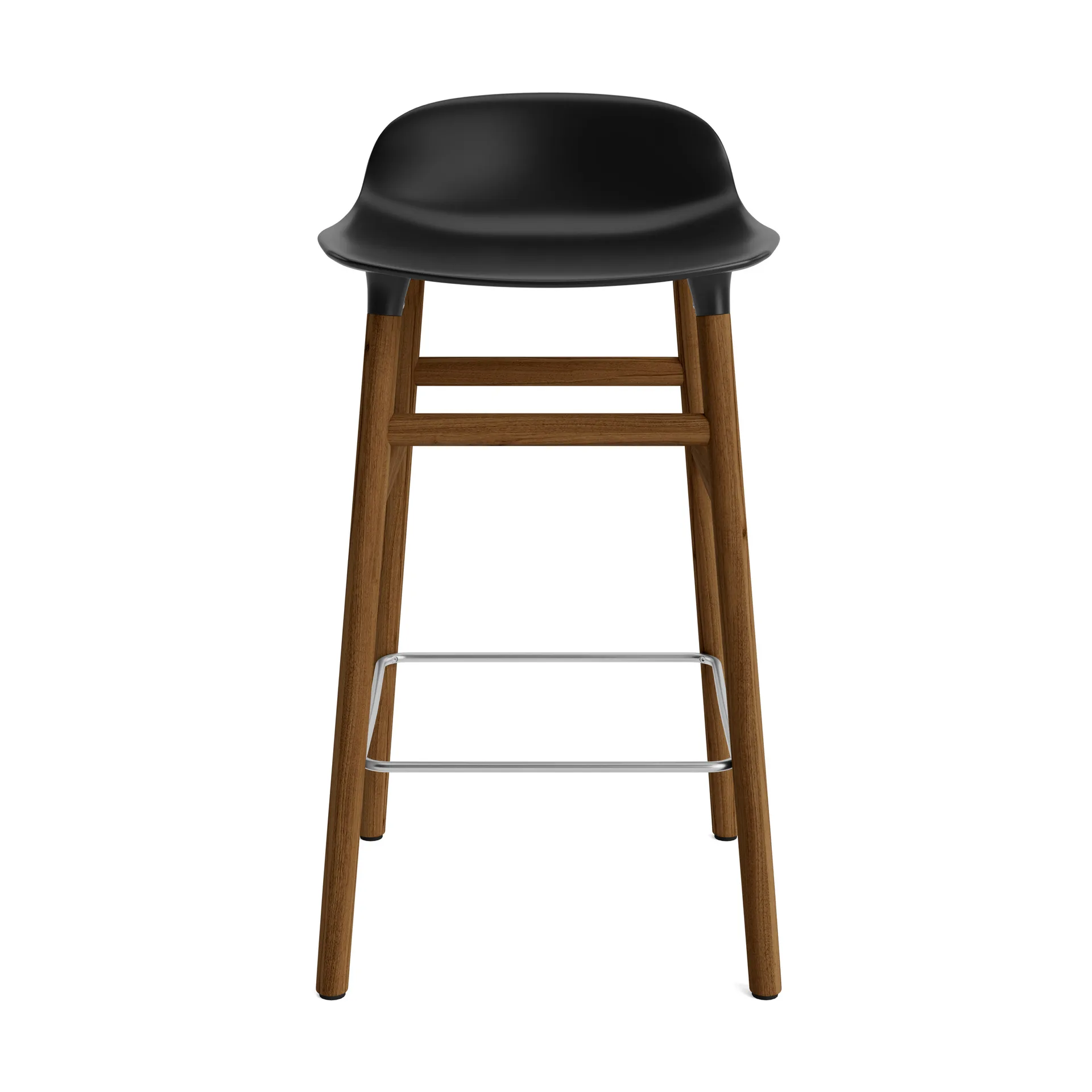 Form Chair barstol valnøddeben, sort Normann Copenhagen