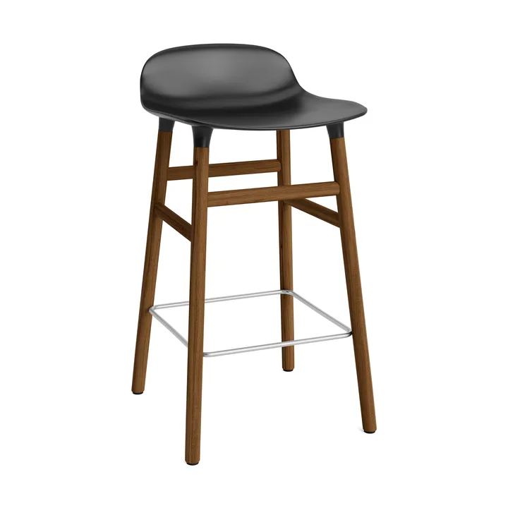 Form Chair barstol valnøddeben - sort - Normann Copenhagen