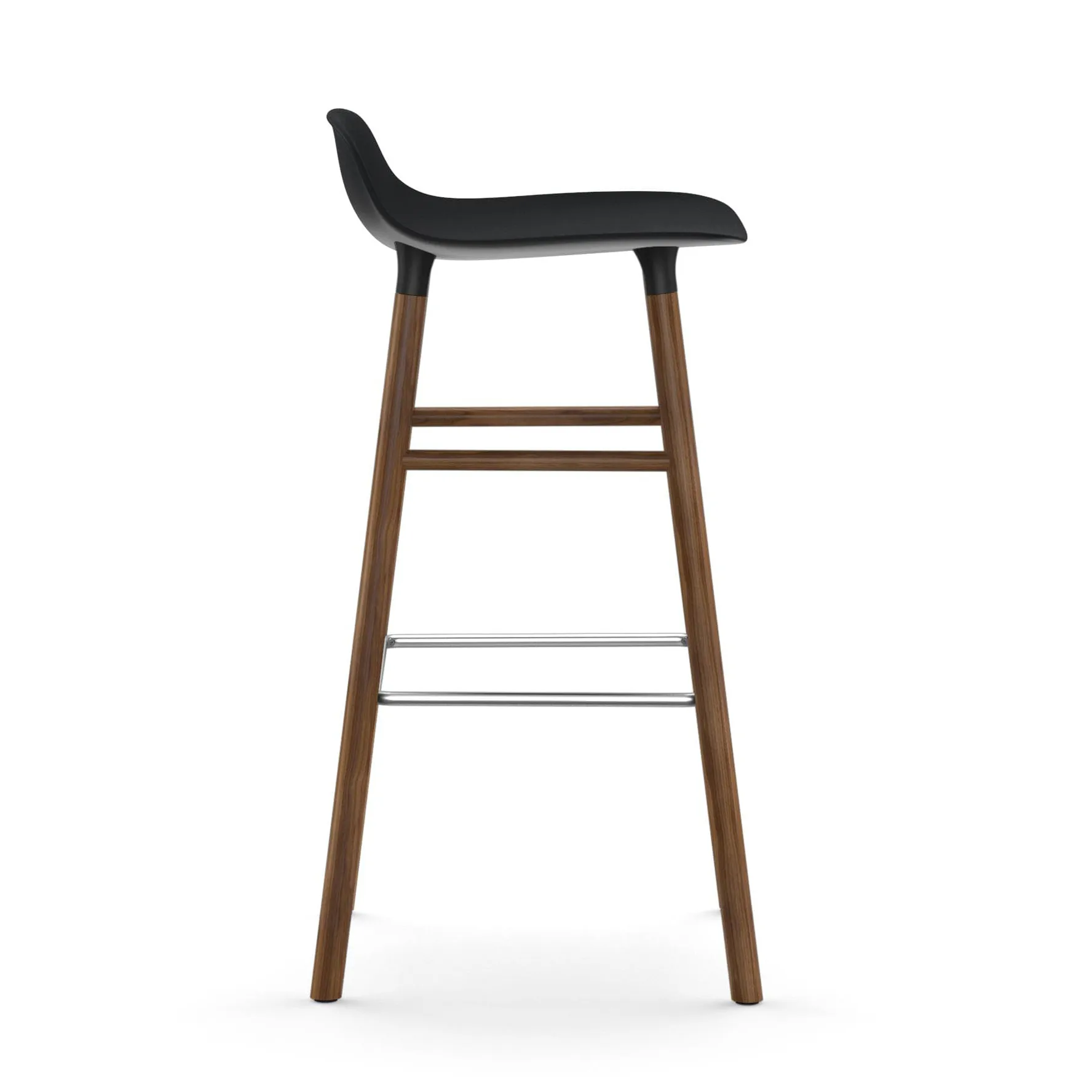 Form Chair barstol valnøddeben, sort Normann Copenhagen