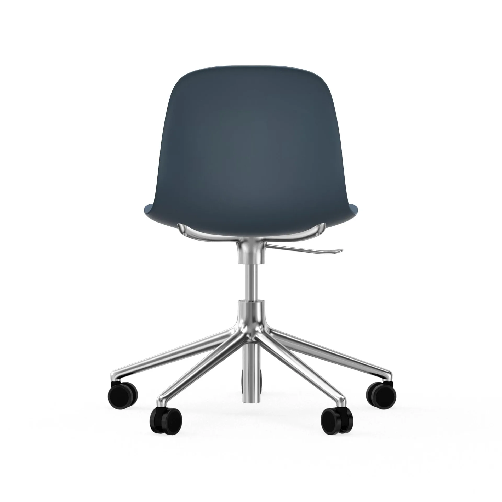 Form chair drejestol, 5W kontorstol, blå, aluminium hjul Normann Copenhagen