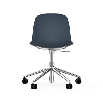 Form chair drejestol, 5W kontorstol - blå, aluminium hjul - Normann Copenhagen