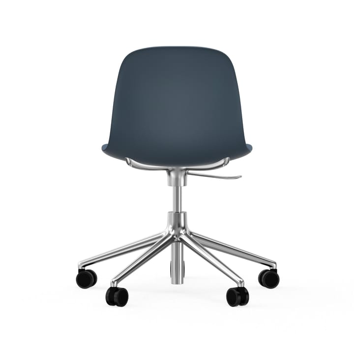 Form chair drejestol, 5W kontorstol - blå, aluminium hjul - Normann Copenhagen