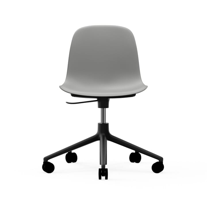 Form chair drejestol, 5W kontorstol - grå, sort aluminium, hjul - Normann Copenhagen