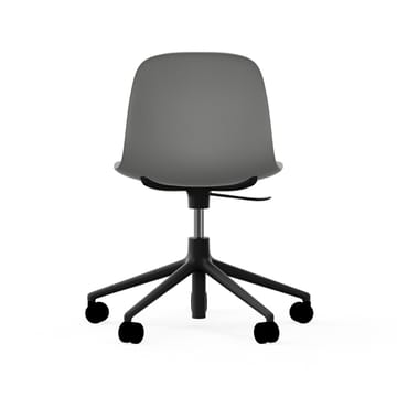 Form chair drejestol, 5W kontorstol - grå, sort aluminium, hjul - Normann Copenhagen