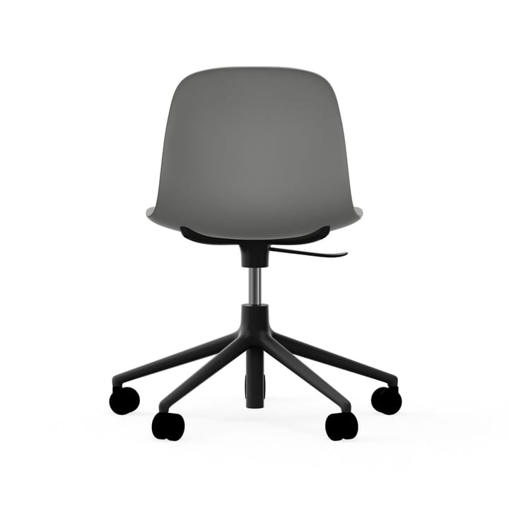 Form chair drejestol, 5W kontorstol - grå, sort aluminium, hjul - Normann Copenhagen