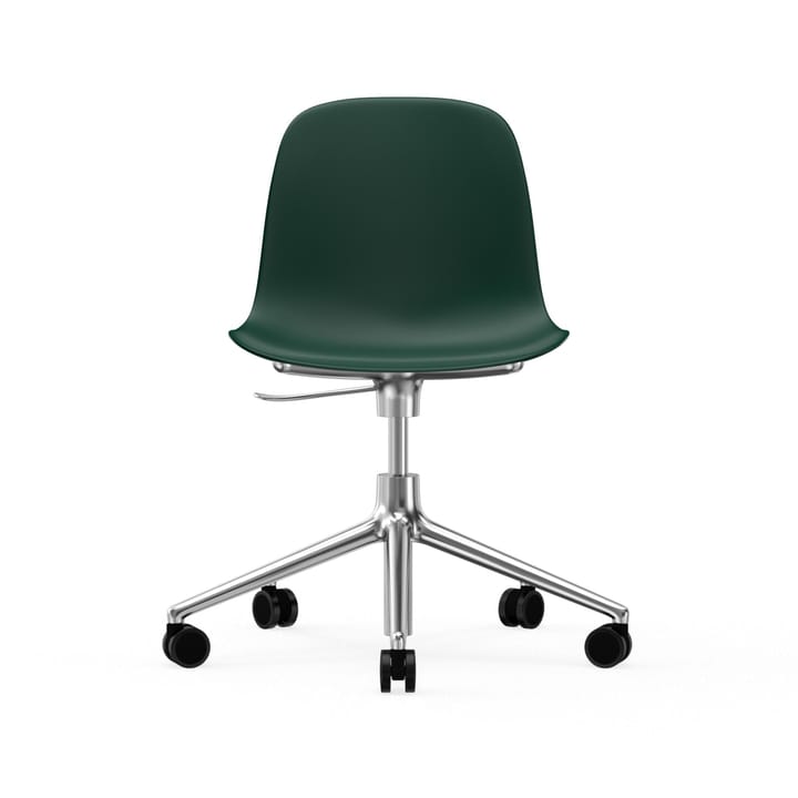 Form chair drejestol, 5W kontorstol - grøn, aluminium, hjul - Normann Copenhagen