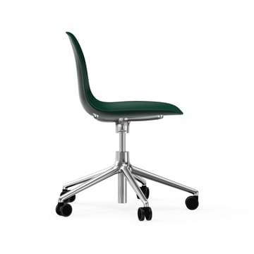 Form chair drejestol, 5W kontorstol - grøn, aluminium, hjul - Normann Copenhagen
