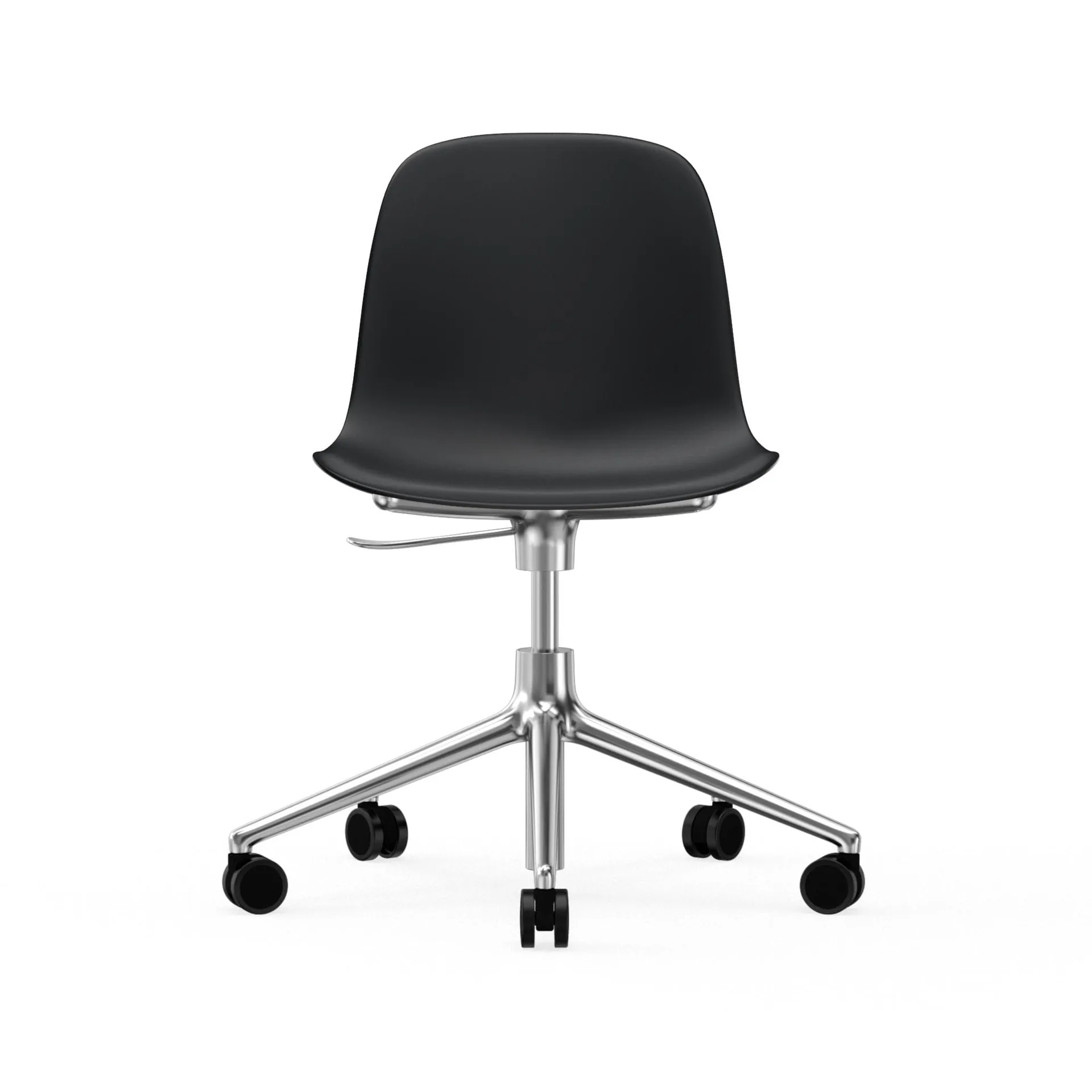 Form chair drejestol, 5W kontorstol, sort, aluminium, hjul Normann Copenhagen