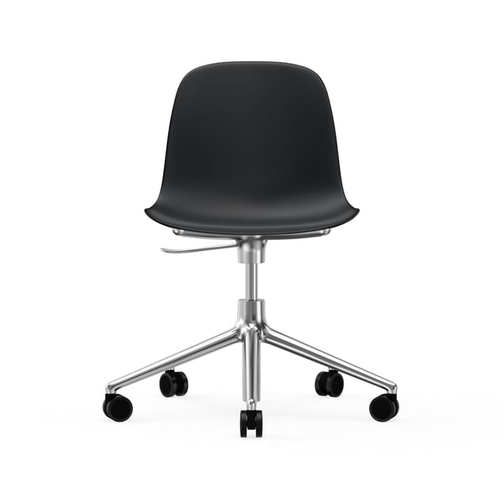 Form chair drejestol, 5W kontorstol - sort, aluminium, hjul - Normann Copenhagen