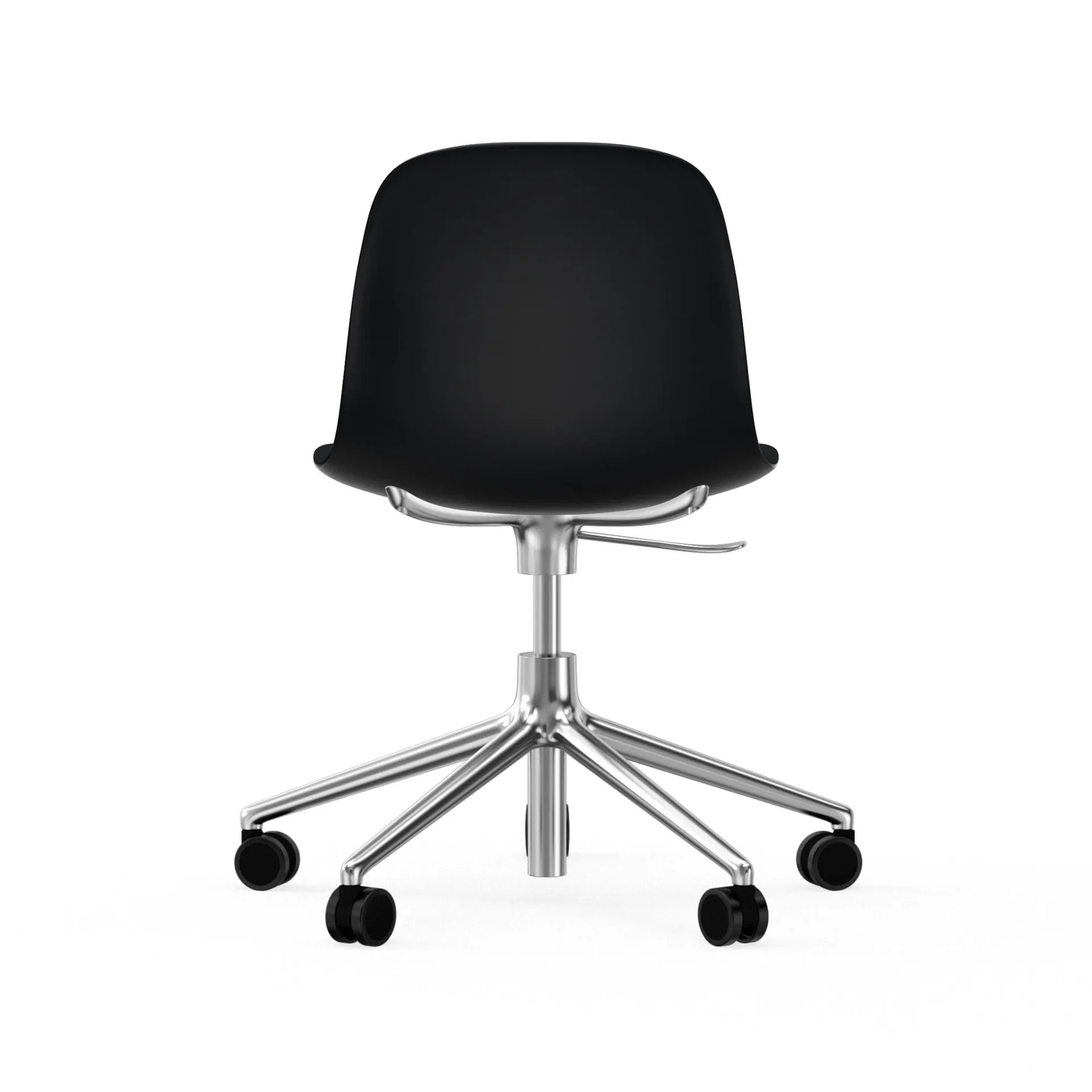 Form chair drejestol, 5W kontorstol, sort, aluminium, hjul Normann Copenhagen