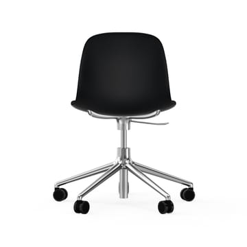 Form chair drejestol, 5W kontorstol - sort, aluminium, hjul - Normann Copenhagen