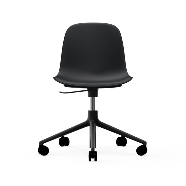 Form chair drejestol, 5W kontorstol - sort, aluminium, hjul - Normann Copenhagen