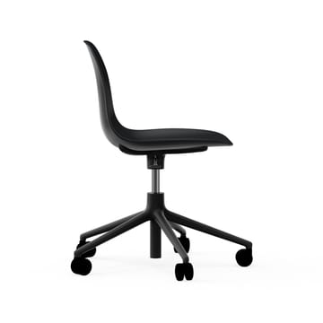 Form chair drejestol, 5W kontorstol - sort, aluminium, hjul - Normann Copenhagen