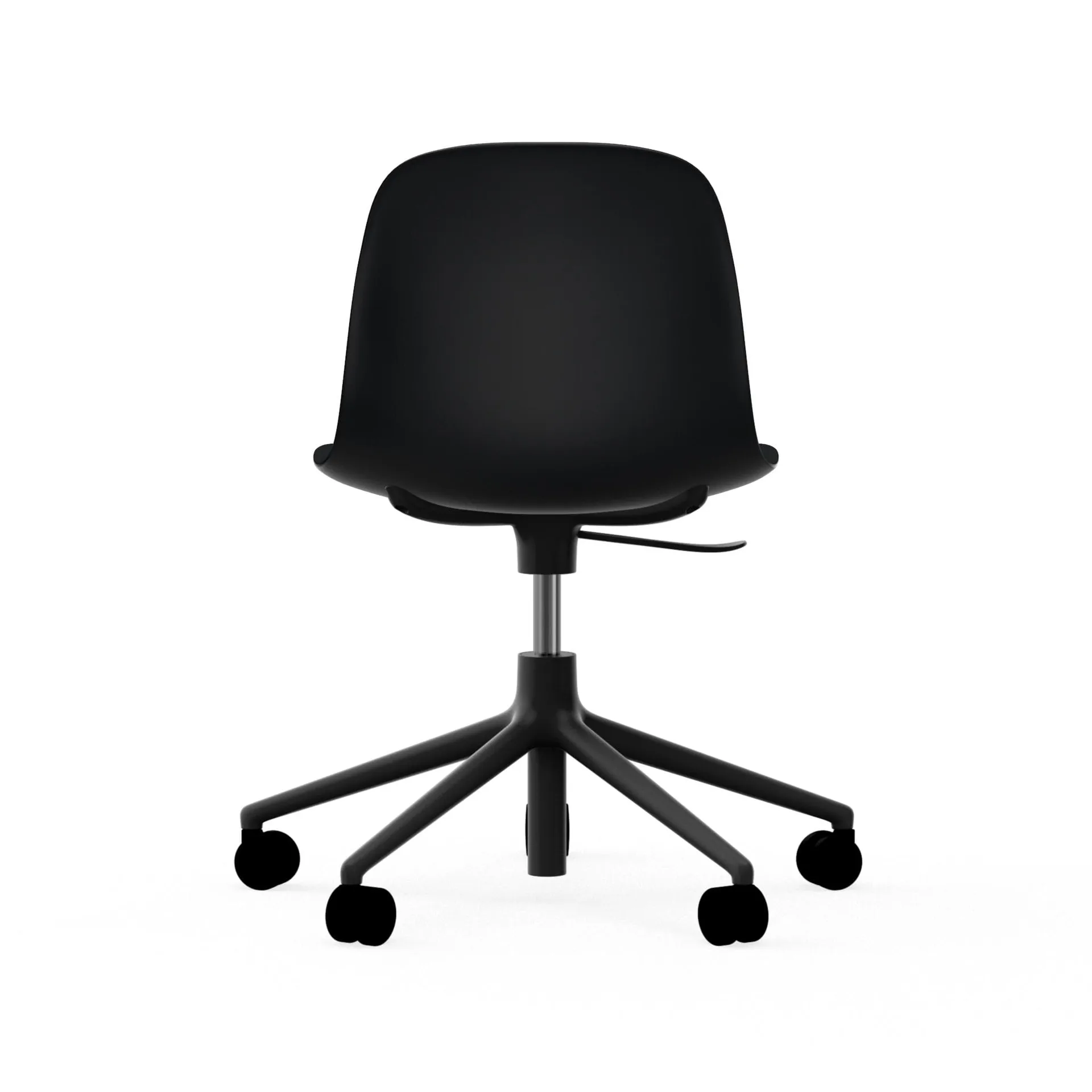 Form chair drejestol, 5W kontorstol, sort, aluminium, hjul Normann Copenhagen