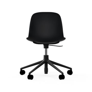 Form chair drejestol, 5W kontorstol - sort, aluminium, hjul - Normann Copenhagen