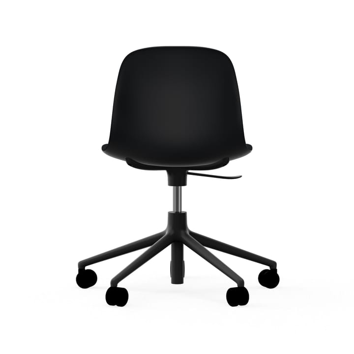 Form chair drejestol, 5W kontorstol - sort, aluminium, hjul - Normann Copenhagen