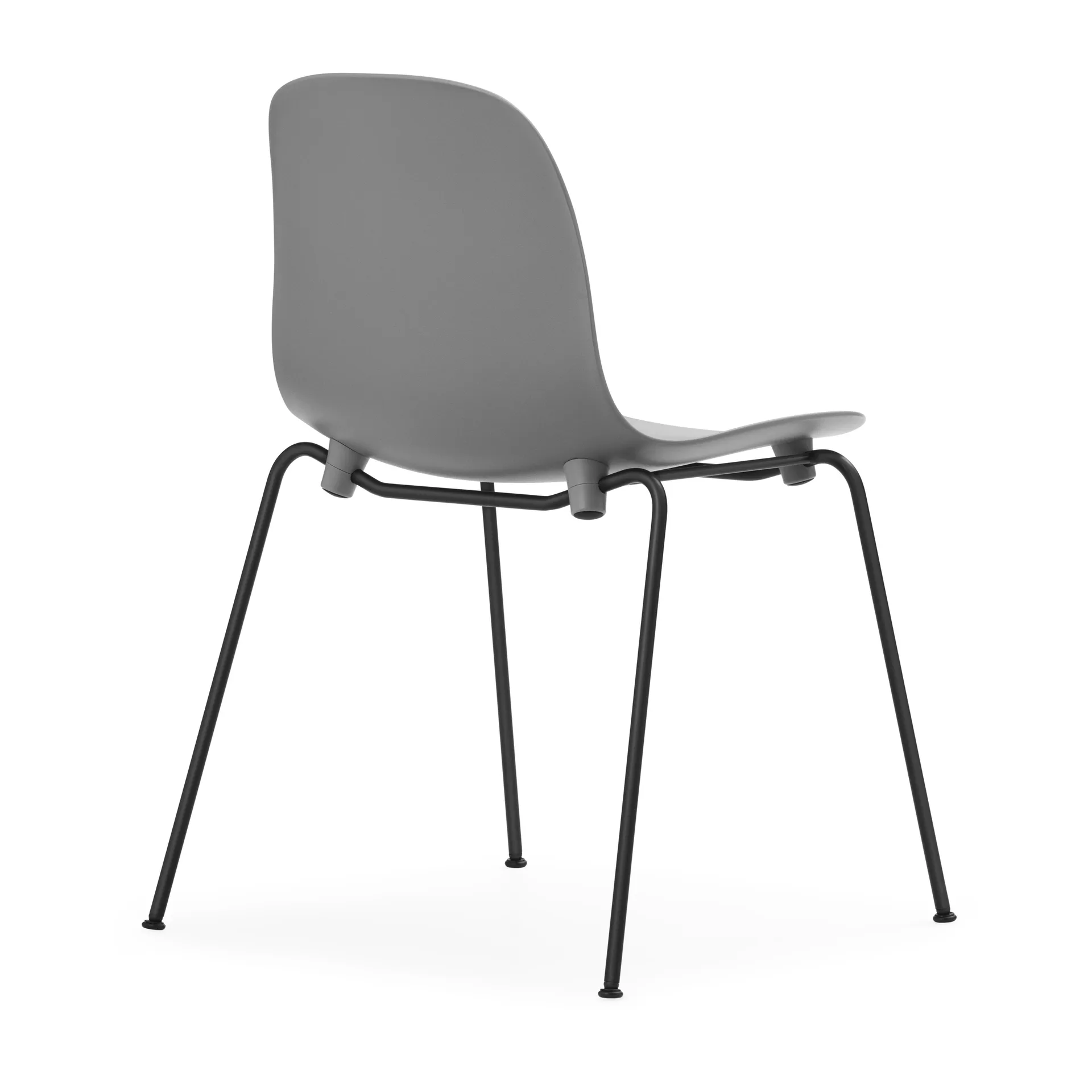 Form Chair stabelbar stol sorte ben 2-pak, grå Normann Copenhagen