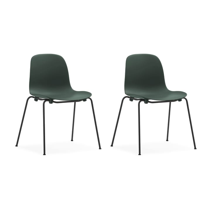 Form Chair stabelbar stol sorte ben 2-pak, grøn - undefined - Normann Copenhagen