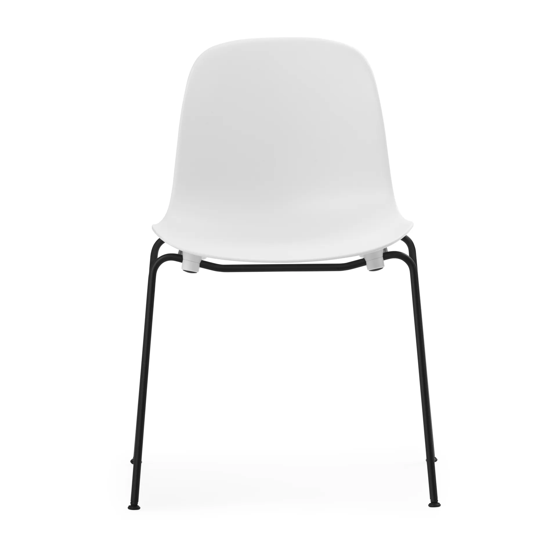 Form Chair stabelbar stol sorte ben 2-pak, hvid Normann Copenhagen