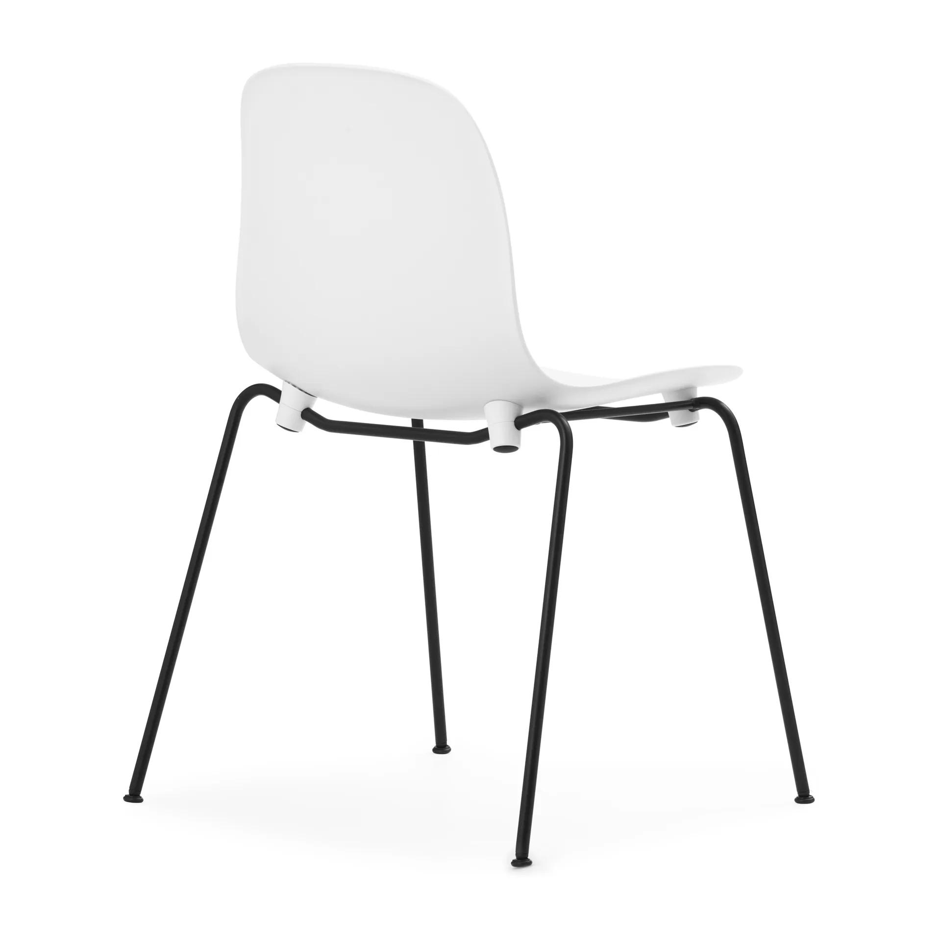 Form Chair stabelbar stol sorte ben 2-pak, hvid Normann Copenhagen