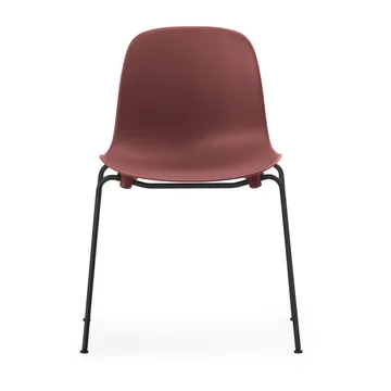 Form Chair stabelbar stol sorte ben 2-pak, rød - Normann Copenhagen