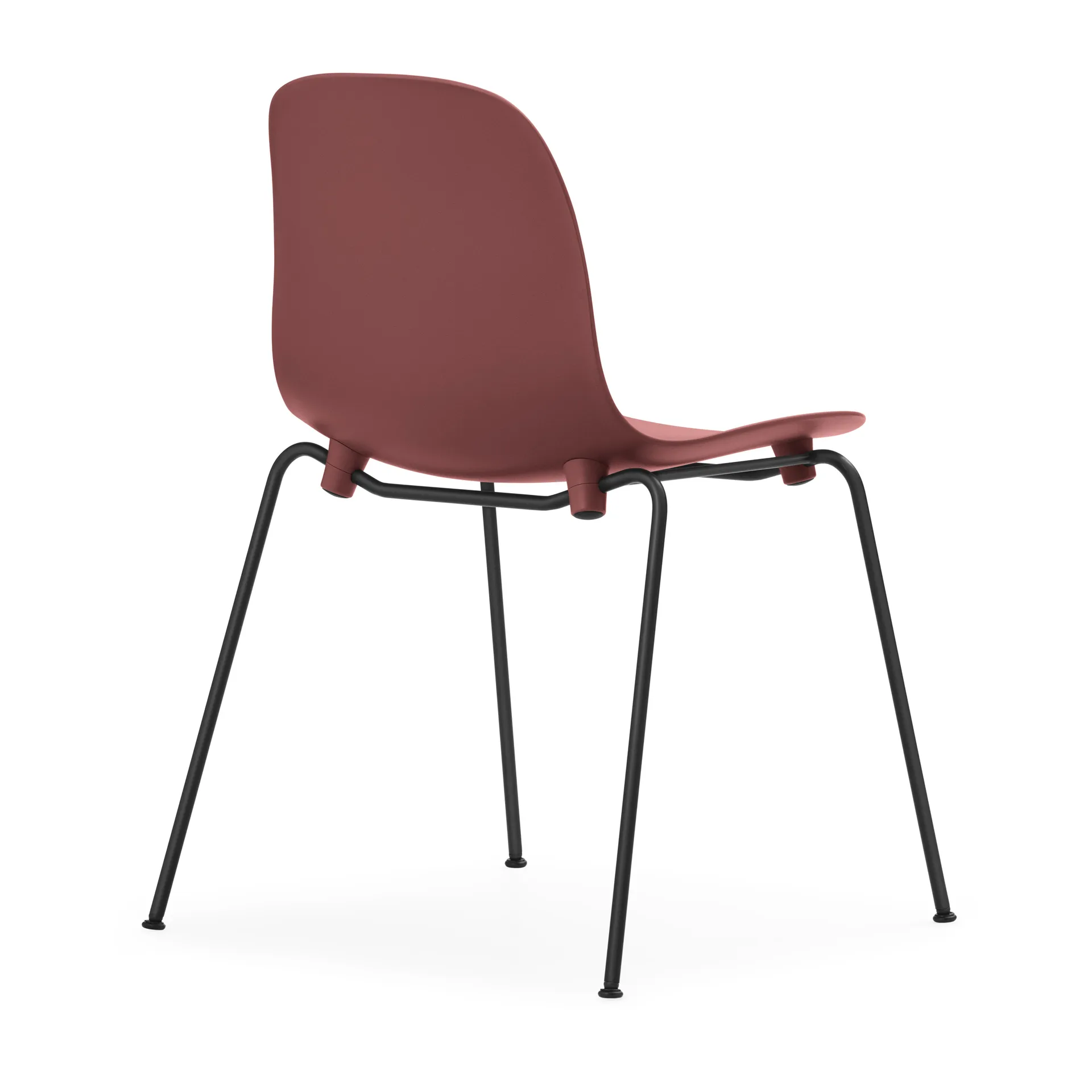 Form Chair stabelbar stol sorte ben 2-pak, rød,  Normann Copenhagen