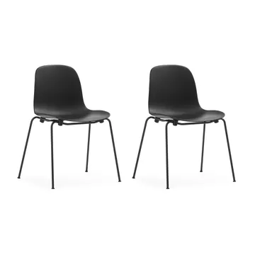 Form Chair stabelbar stol sorte ben 2-pak, sort - Normann Copenhagen