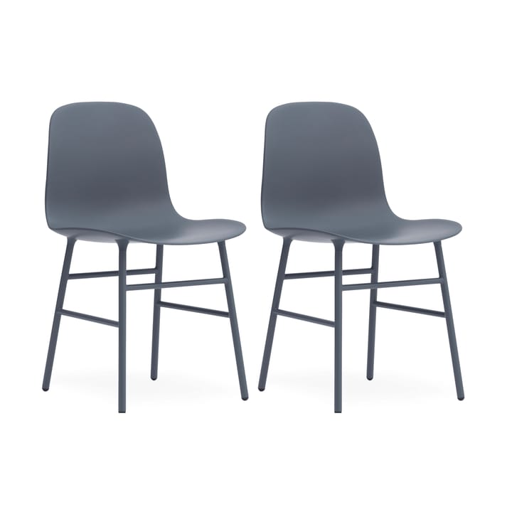 Form Chair stol metalben 2-pak - blå - Normann Copenhagen
