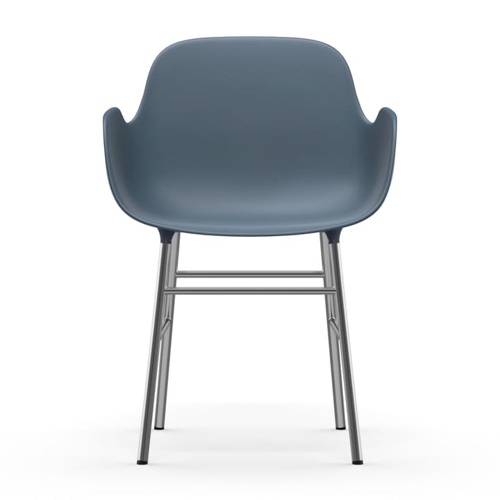 Form karmstol forkromede ben, Blå Normann Copenhagen