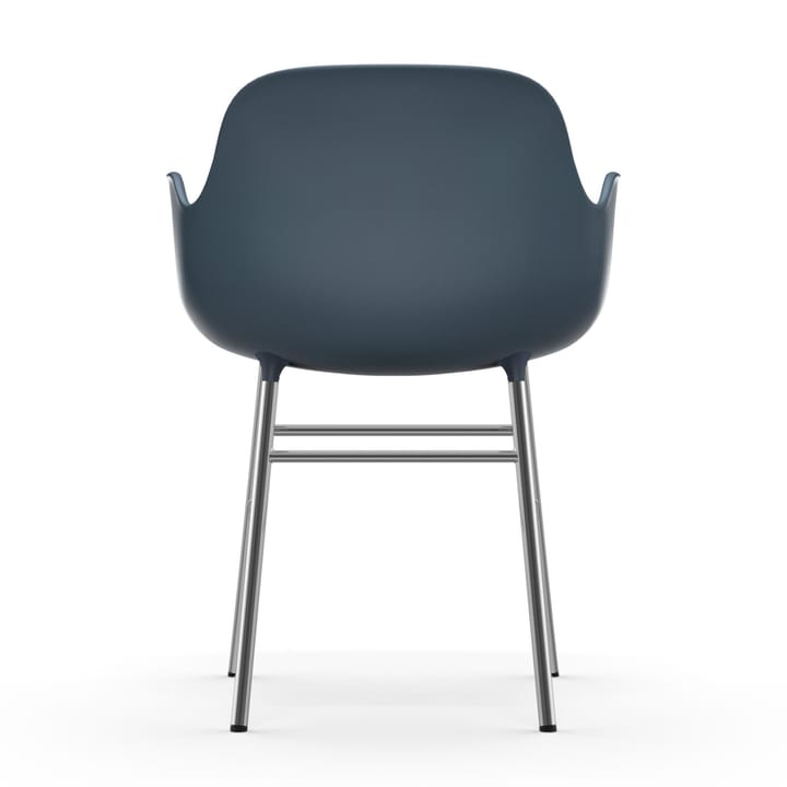 Form karmstol forkromede ben, Blå Normann Copenhagen