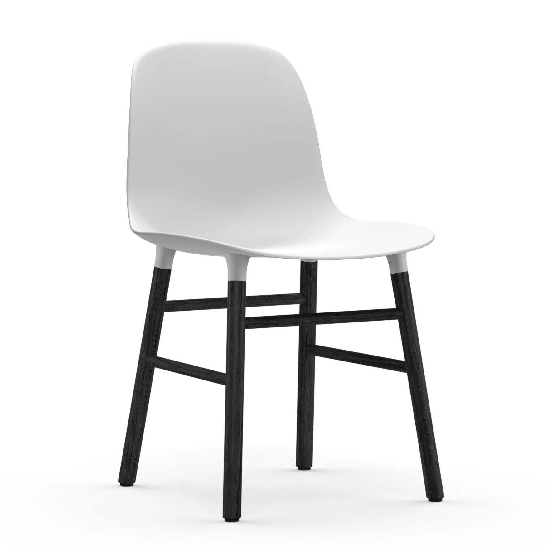 Form stol sorte ben, Hvid Normann Copenhagen