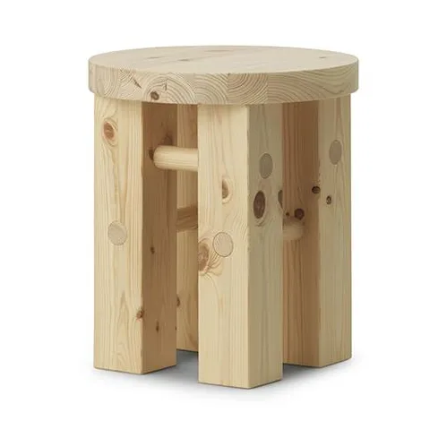 Fyr rund skammel 45 cm - Pine, Ø40x45 cm - Normann Copenhagen