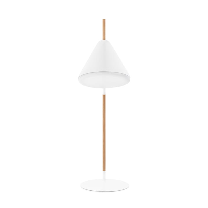 Hello gulvlampe - white, bøgetræsstel - Normann Copenhagen