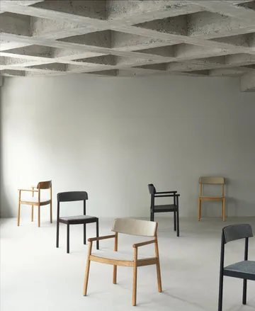Herit karmstol med hynde - Black/Ultra leather - Black - Normann Copenhagen