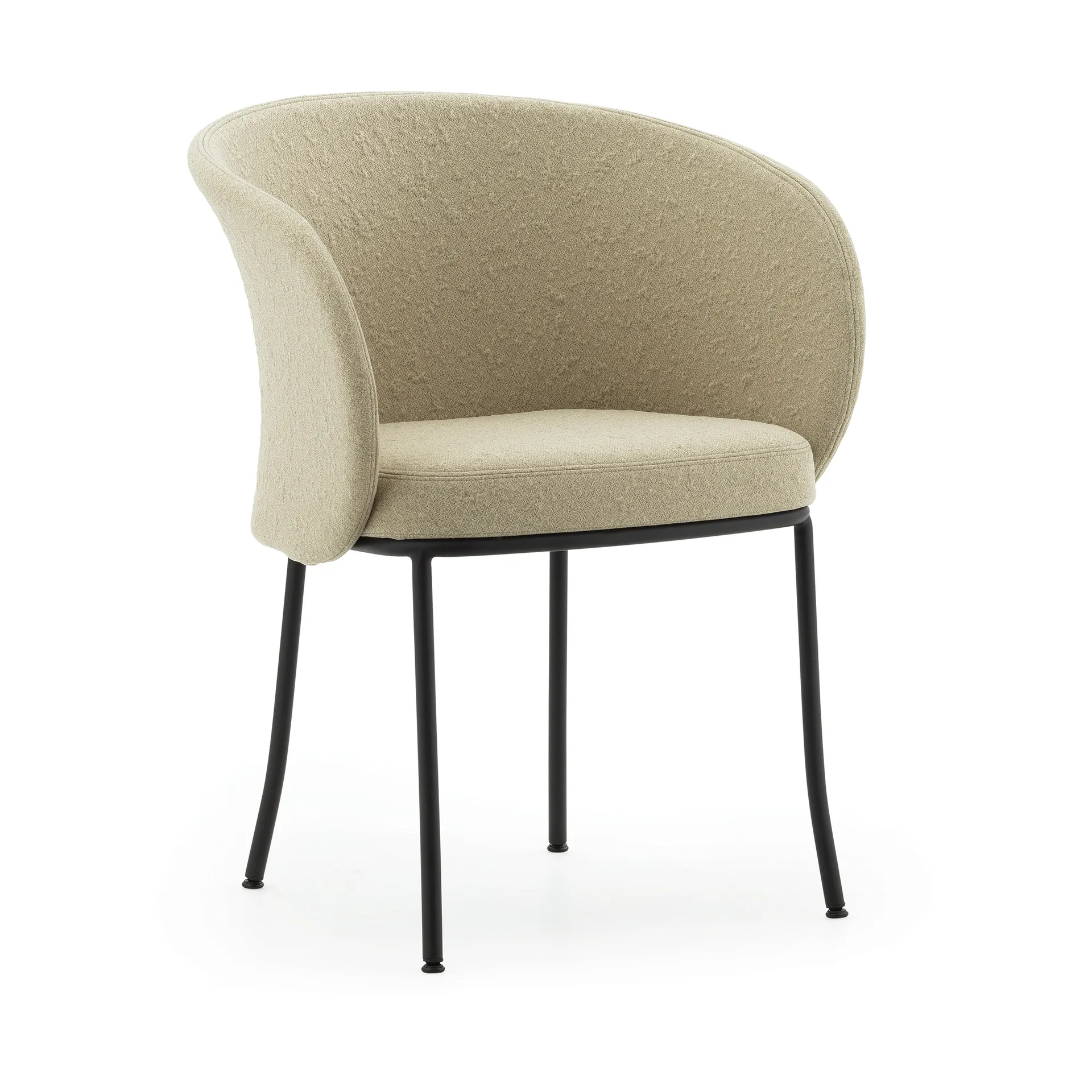 Knit karmstol, Sand-black steel Normann Copenhagen