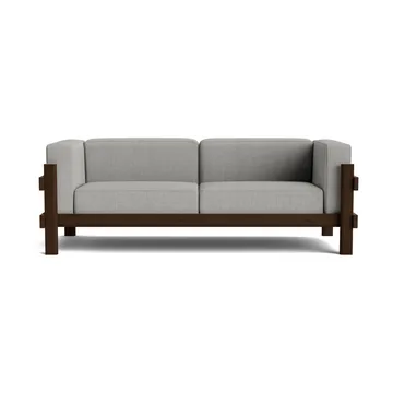 Kube sofa - Brunlakeret fyrretræ-stof Remix 143 Grey, 220 cm - Normann Copenhagen