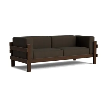 Kube sofa - Brunlakeret fyrretræ-stof Remix 356 Brown, 220 cm - Normann Copenhagen