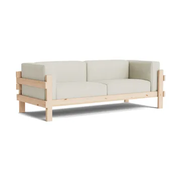 Kube sofa - Lakeret fyrretræ-stof Remix 223 Beige, 220 cm - Normann Copenhagen