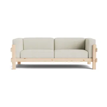 Kube sofa - Lakeret fyrretræ-stof Remix 223 Beige, 220 cm - Normann Copenhagen