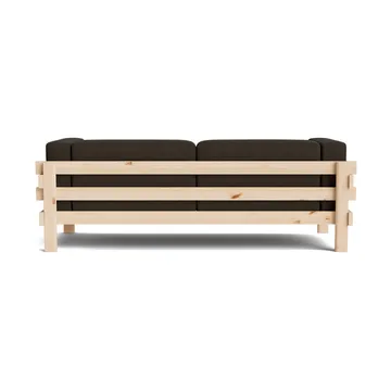 Kube sofa - Lakeret fyrretræ-stof Remix 356 Brown, 220 cm - Normann Copenhagen