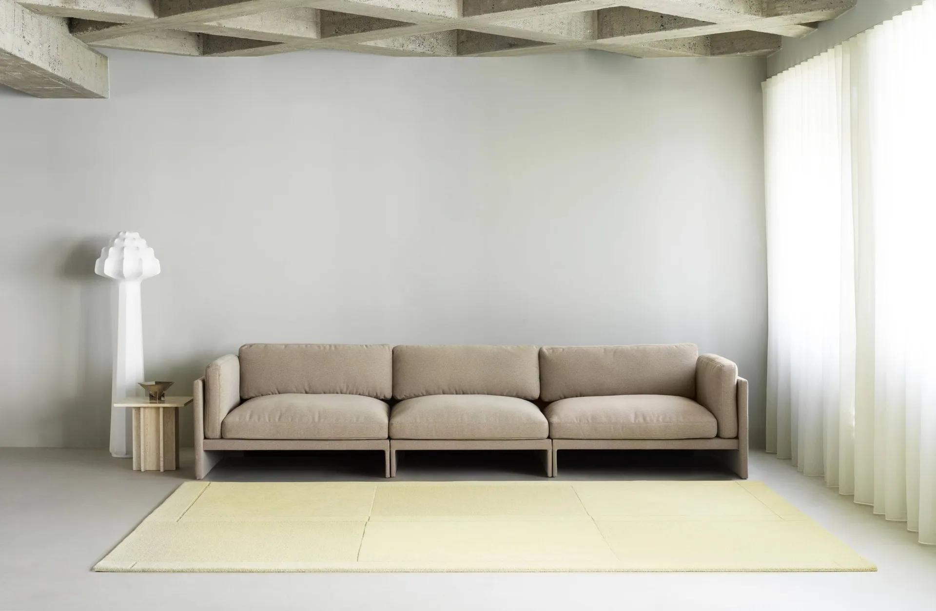 Level uldtæppe, Light yellow, 170x240 cm Normann Copenhagen