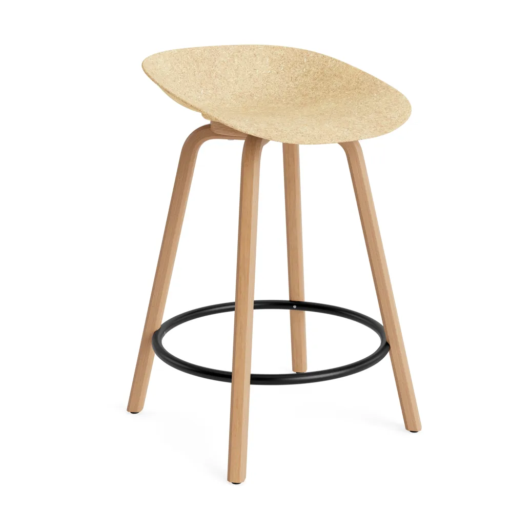 Mad Barstool barstol 65 cm, Hemp-beech-black steel Normann Copenhagen